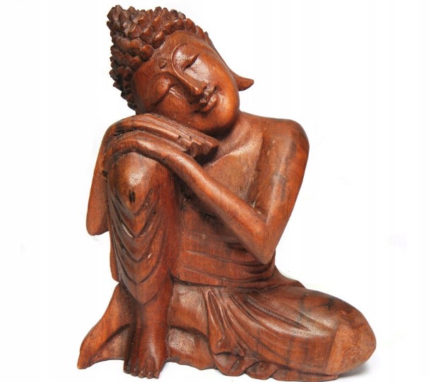 Budos statula medinė "Buda medituoja" 20cm M